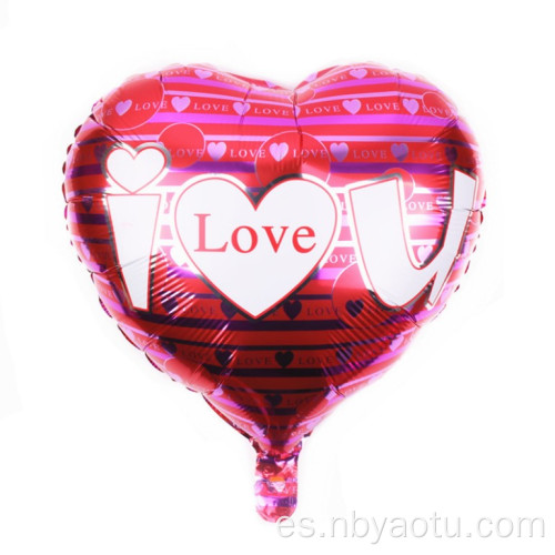 Pure Color Love Red Heart Aluminum Foil Ballons